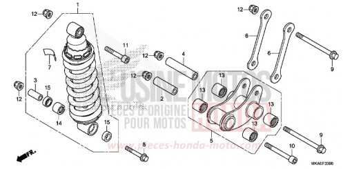 KISSEN, HINTEN NC750DH de 2017